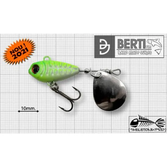 Noutate Spinnertail Bertilure Skeletonik Pro Nr.3 20g, culoare White-Chartreuse