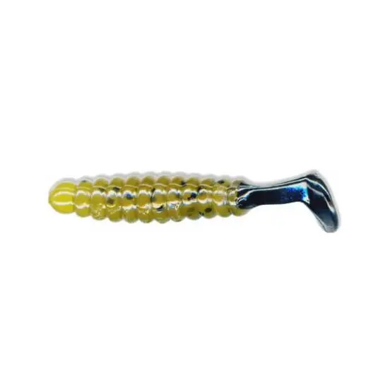 Grub Slider Crappie Panfish 3.8cm, culoare Green Pumpkin/Black Tail Nu rata
