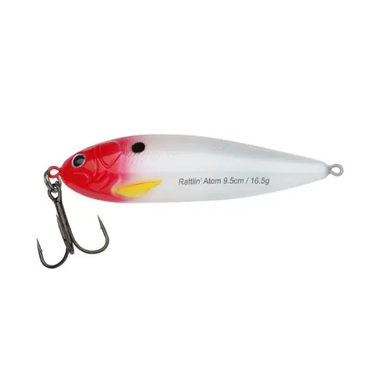Lingura oscilanta Abu Garcia Rattlin' Atom 9.5cm/16.5g, culoare Red Head Cel mai vândut