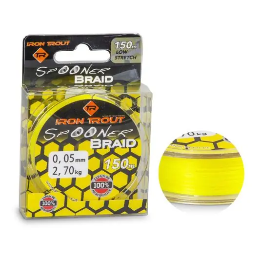 Plată sigură Fir textil Iron Trout Spooner Braid Fluo Yellow 0.06mm/3.8kg/150m