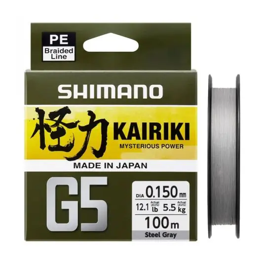 Fir textil Shimano Kairiki G5 Steel Gray 0.20mm/10.4kg/150m Cel mai vândut