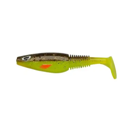 Plată securizată Shad Berkley Sick Swimmer 12cm, culoare Brown Chartreuse