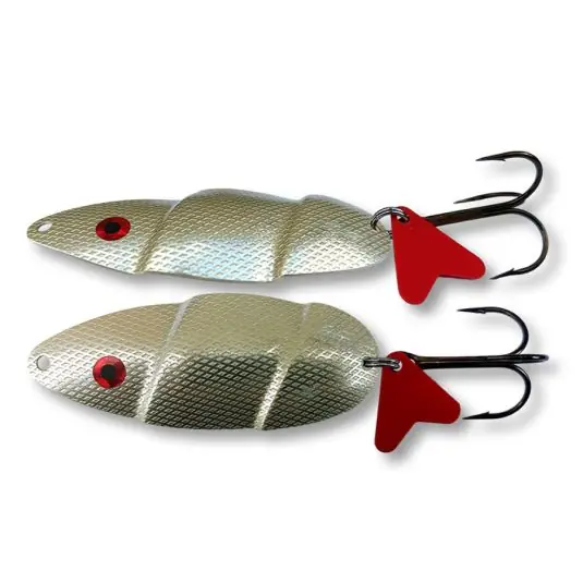 Lingura oscilanta Bertilure Panik XXL 75mm 13g, culoare Patrate Silver Nu rata