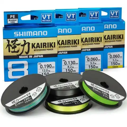 Bestseller Fir textil Shimano Kairiki 8 Steel Grey 0.23mm/22.5kg/150m
