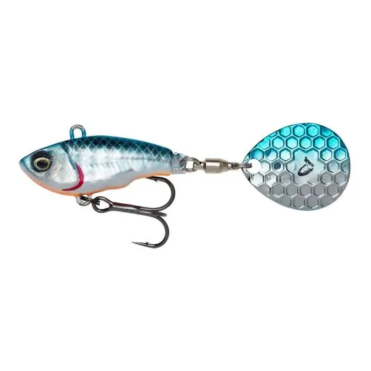 Spinnertail Savage Gear Fat Tail Spin, 6.5cm/16g culoare Blue Silver Expediere rapidă