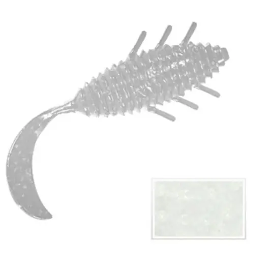 Grub Herakles Leftail 8.9cm, Albino White Glow Fluo Lichidare de stoc