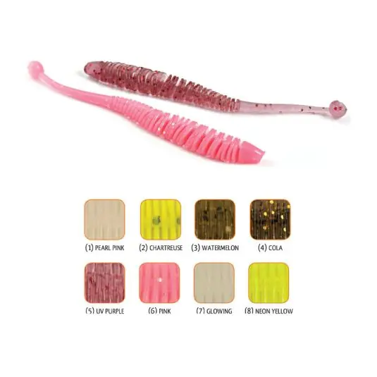 Ofertă limitată Shad Rapture Evoke Worm 6cm, culoare Pearl Pink
