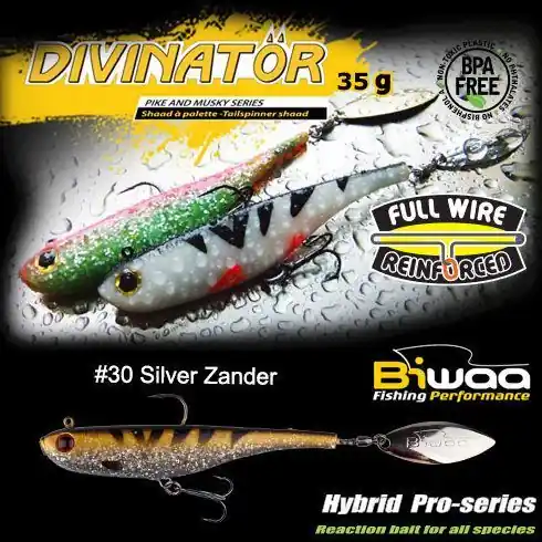 Discount Shad Biwaa Divinator Medium 18cm/35g, culoare Silver Zander