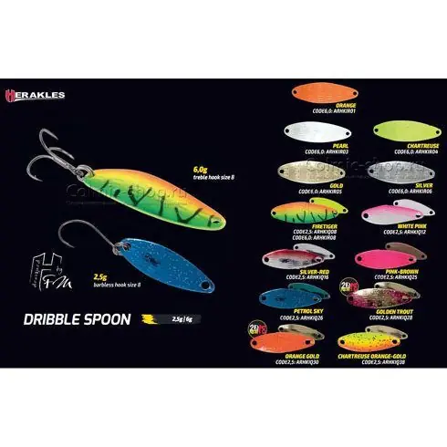 Ofertă exclusivă Lingura oscilanta Herakles Dribble Spoon 2.5g - Orange Gold