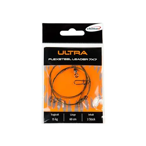 Strune Climax Ultra Flexsteel Leader 7x7 30cm/5kg Noutate