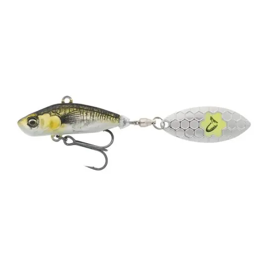 Cumpărături sigure Spinnertail Savage Gear 3D Sticklebait Tailspin 18g, culoare Green Silver Ayu
