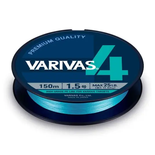 Fir textil Varivas PE 4 Water Blue 0.128mm/10lb/150m Cel mai bun preț