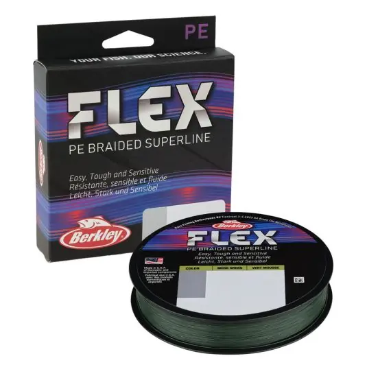 Fir textil Berkley Flex Braided Superline Moss Green 0.20mm/6.8kg/135m Ofertă