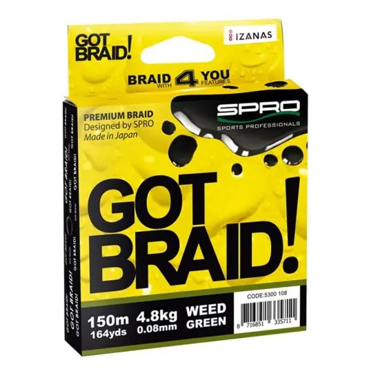 Ofertă exclusivă Fir textil Spro Got Braid Green 0.10mm/6.1kg/150m
