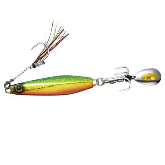 Lichidare de stoc Pilker Hayabusa Jack Eye Makimaki UV 5.9cm/30g, culoare Green Red Gold