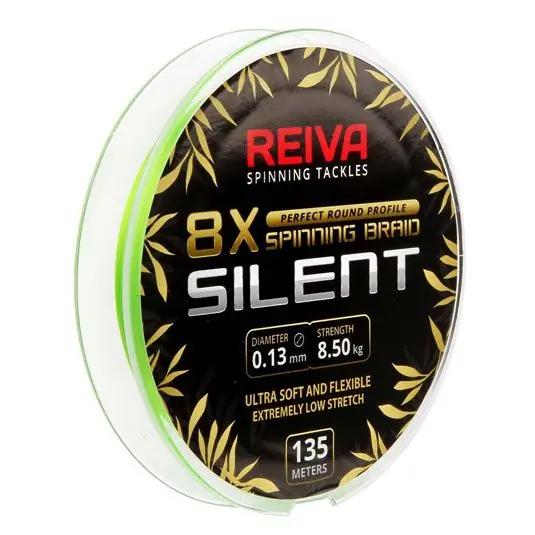 Fir textil Reiva Silent 8X Fluo Green 0.21mm/15.70kg/135m Preț redus