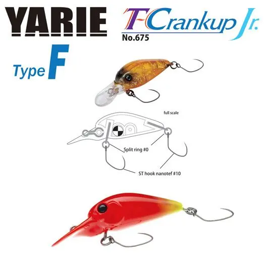 Vobler Yarie-Jespa 675 T-Crankup JR Type F 2.8cm/1.8g, culoare C23 Eliringo Lichidare de stoc