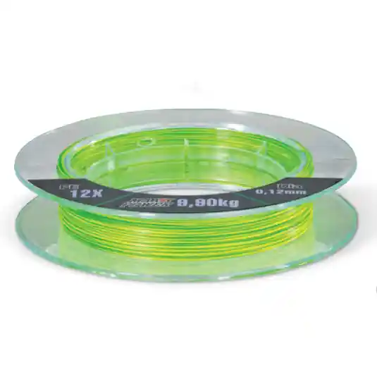 Fir textil Sanger 12X Hi-Vis Tiger Braid Yellow Green 0,18mm/16,1kg/150m Preț redus