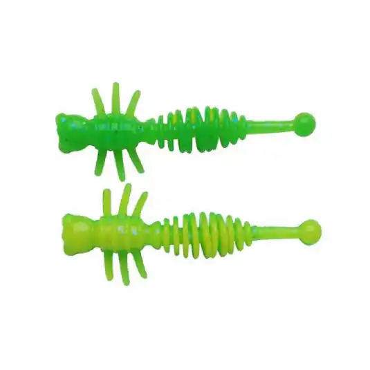Creatura Berkley PowerBait Larvae 4cm, culoare Green Sunshine Yellow Bestseller