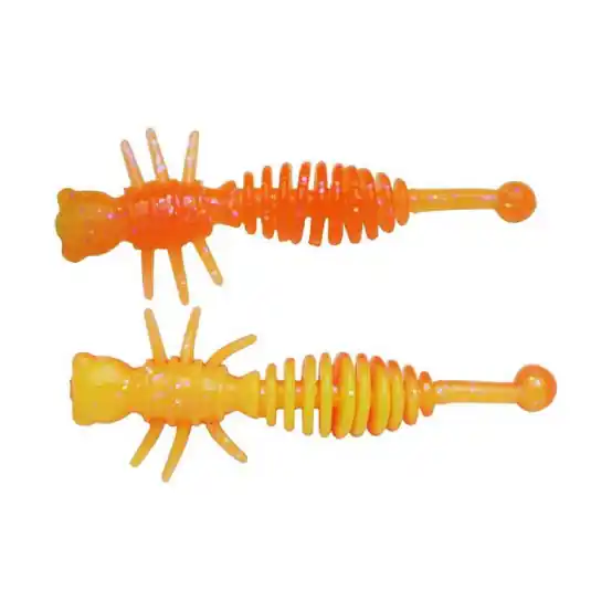 Reducere de preț Creatura Berkley PowerBait Larvae 5.5cm, culoare Orange Sunshine Yellow