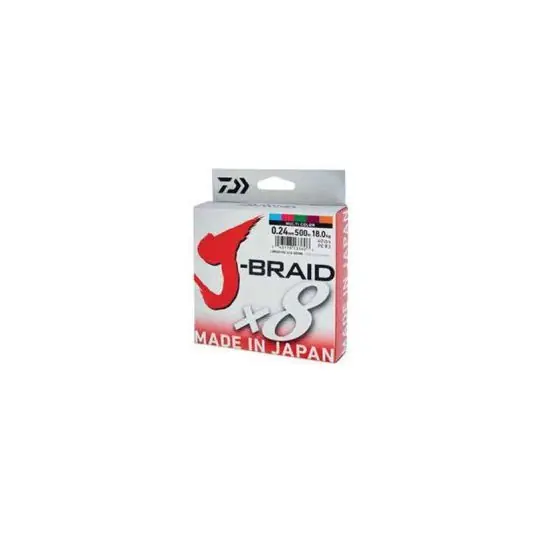 Fir textil Daiwa J-Braid X8 Multicolor 0.28mm/26.5kg/300m Ieftin