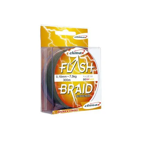 Preț redus Fir textil Climax Flash Braid Green 0.35mm/30kg/100m
