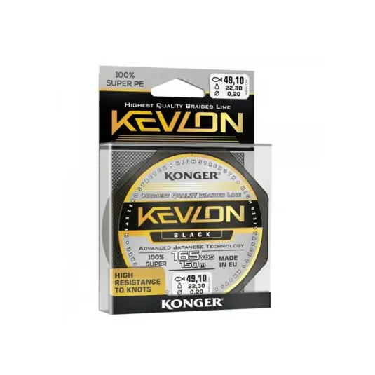 Reducere Fir textil Konger Kevlon X4 Black 0.20mm/22.3kg/150m