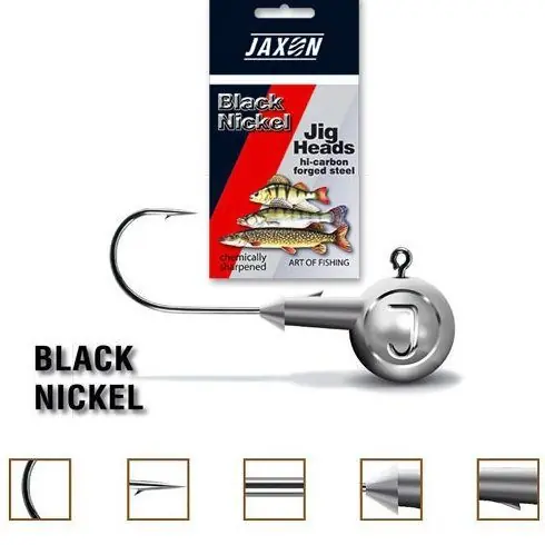 Calitate înaltă Jig Jaxon Tanami Black Nichel, carlig nr.9/0, 40gr