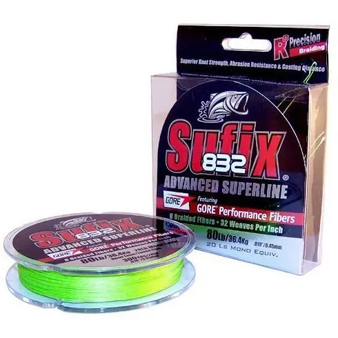 Livrare gratuită Fir textil Sufix 832 Braid 0.18mm/12kg/120m Neon Lime