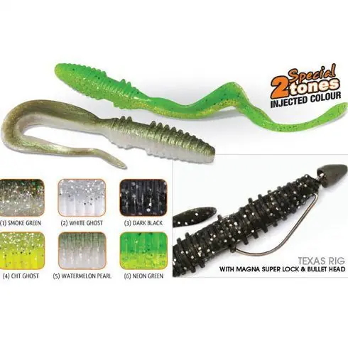 Chilipir Grub Rapture Mad Worm 4'' - Chartreuse Ghost