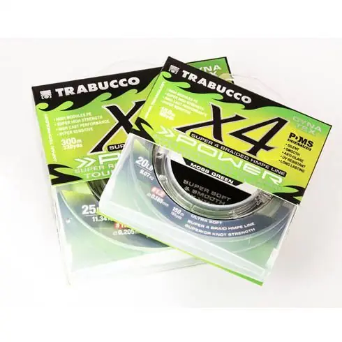 Ofertă specială Fir textil Trabucco Dynatex X4 Power UV 0.405mm/27.22kg/300m