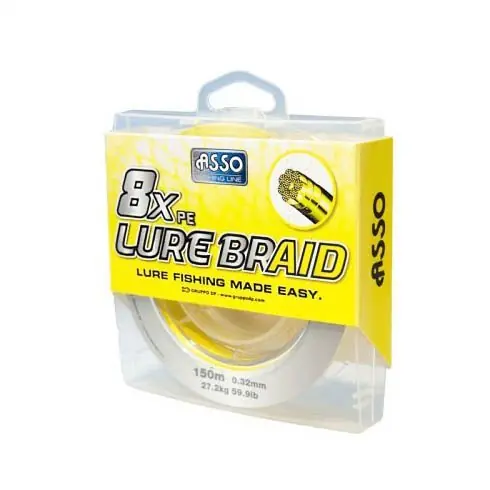 Fir textil Asso 8XPE Lure Braid 0.14mm/10.4kg/150m Ultima șansă