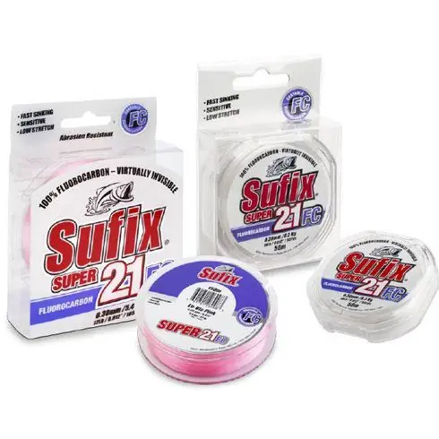 Fir fluorocarbon Sufix Super 21 0.14mm/2kg/150m Clear Ofertă specială