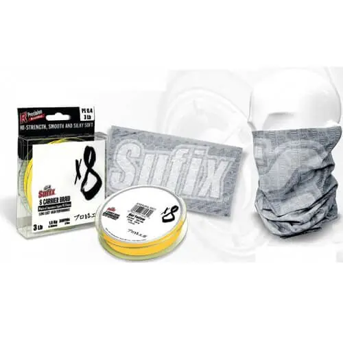 Cumpără acum Fir textil Sufix X8 Braid 0.285mm/22.5kg/300m + bandana Sufix
