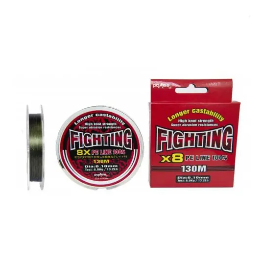 Promoție Fir textil Pokee Fighting X8 PE Dark Green 0.17mm/11kg/130m