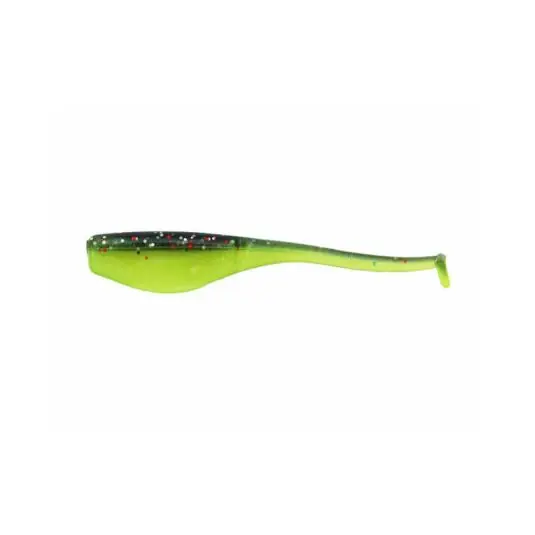 Shad Bobby Garland Baby Shad Swim'R 5.7cm, culoare Licorice/Chartreuse Pearl Ofertă