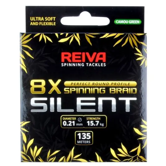 Popular Fir textil Reiva Silent 8X Camou Green 0.21mm/15.7kg/135m