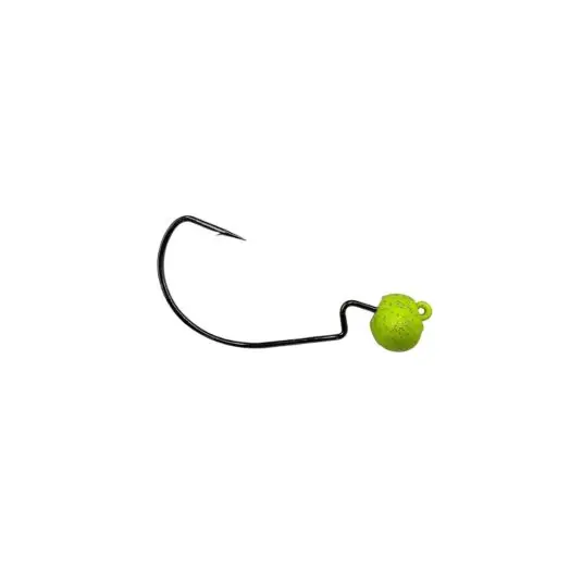 Mai ieftin Carlige offset VMC Mystic Predator Rugby Jig Chartreuse nr.5/0, 14g