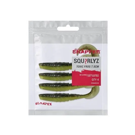 Cel mai bun preț Shad Korum Snapper Floatex Squirlyz 7.5cm, culoare Toxic Frog