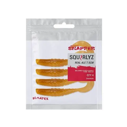 Lichidare de stoc Shad Korum Snapper Floatex Squirlyz 7.5cm, culoare Real Ale