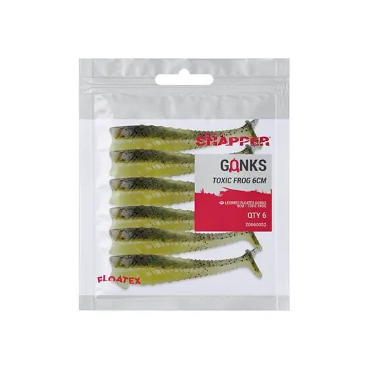 Shad Korum Snapper Floatex Gonks 6cm, culoare Toxic Frog Bestseller