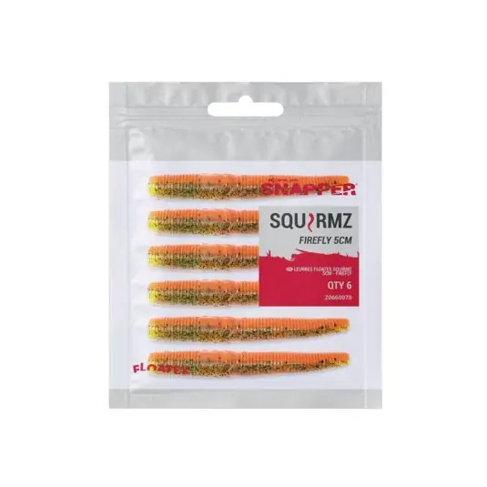 Worm Korum Snapper Floatex Squirmz 7.5cm, culoare Firefly Vezi acum