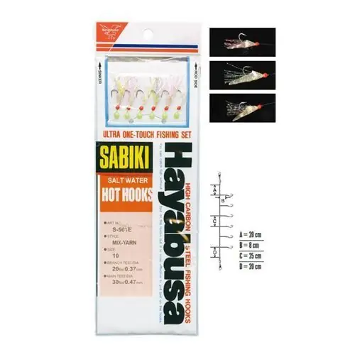 Preț redus Taparine Hayabusa Sabiki Mix-Yarn Stavride 6 nr.8