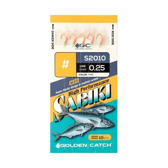 Nu rata Taparine Golden Catch Sabiki S2010 Pink, Nr.8