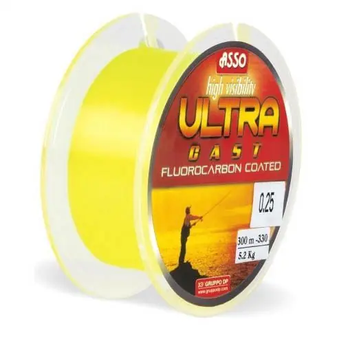 Mai ieftin Fir monofilament Asso Ultra Cast Yellow Fluo 0.24mm/8.1kg/300m