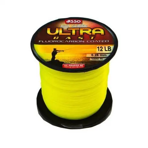 Fir monofilament Asso Ultra Cast Galben Fluo 0.26mm/8.4Kg/1000m Cel mai bun preț