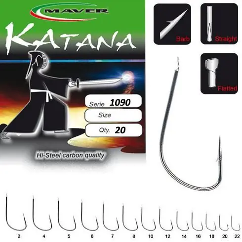 Preț promoțional Carlige Maver Katana 1090 Nichel Nr.10