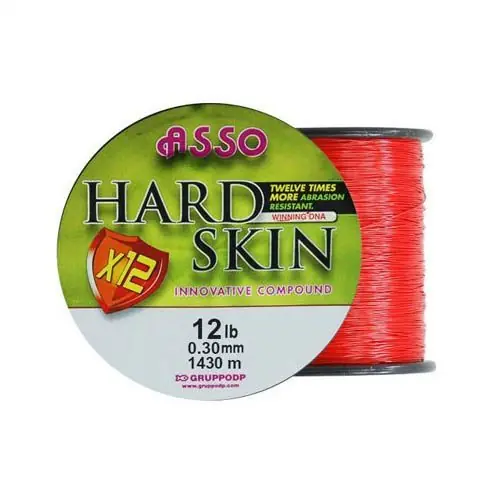 Premium Fir monofilament Asso Hard Skin Solid Red 0.30m/12lb/1430m
