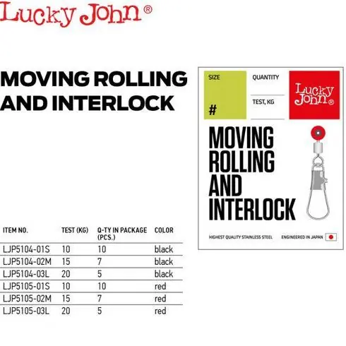 Agrafe + varteje culisante Lucky John Interlock 02M, 10 buc/plic Nu rata