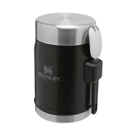 Termos Stanley Classic Legendary Food Jar + Spork 0.4L, Matte Black Pebble Bestseller